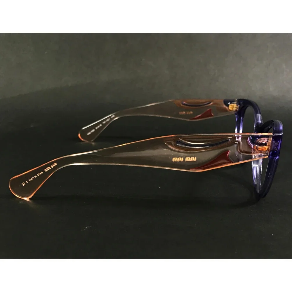 Miu Miu Eyeglasses Frames VMU03N TIF-1O1 Purple Pink Cat Eye Full Rim 51-16-140
